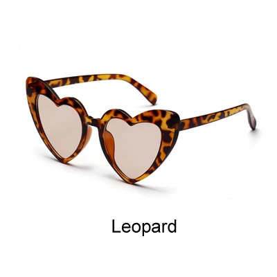 Leopard Ralferty, женские солнцезащитные очки в форме сердца,, дизайнерские солнцезащитные очки, розовые, Ретро стиль, UV400, оттенки для женщин, lunette soleil femme W18503 - Цвет линз: Leopard
