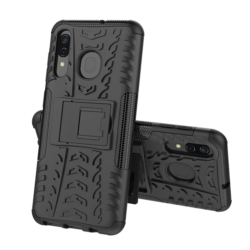 black Чехол для samsung Galaxy A50 A30 чехол s samsung A50 A30 A40 A20 A70 A60 30 50 M30 M20 M10 A6S крышка бронированный противоударный чехол Coque - Цвет: black