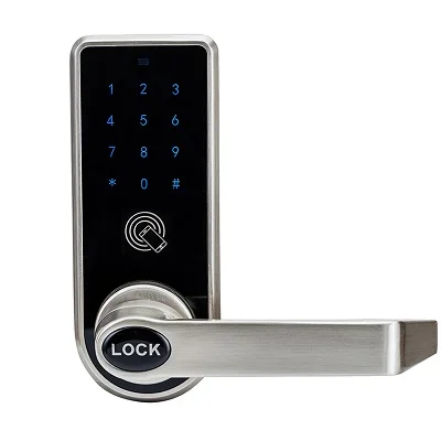 Brushed Silver LACHCO Bluetooth смартфон электронный дверной замок приложение управление, код, механические ключи для домашнего отеля умный вход L16073AP - Цвет: Brushed Silver