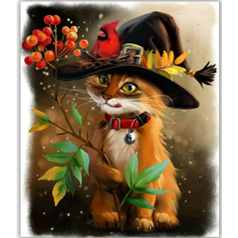 2018 Novel design animal full diamond painting DIY 5D living room bedroom handmade cross stitch mosaic cool cat | Дом и сад