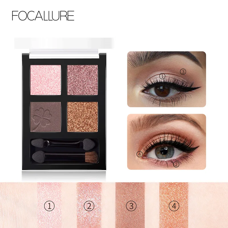 FOCALLURE новая палитра теней для век Glam Eyes shadow профессиональная высококачественная блестящая палитра теней для век