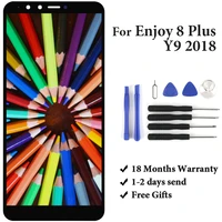 for y9 2018 enjoy 8 plus lcd display assembly replacement with touch screen fla l22 fla lx2 fla al00 fla la10 with tools