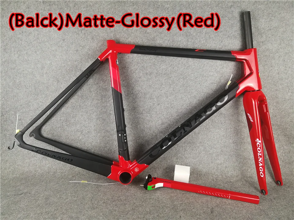 Новое поступление T1100 UD матовый-глянцевый черный красный Colnago C64 карбоновая рама для дорожного велосипеда с 52 см 6 цветов на выбор