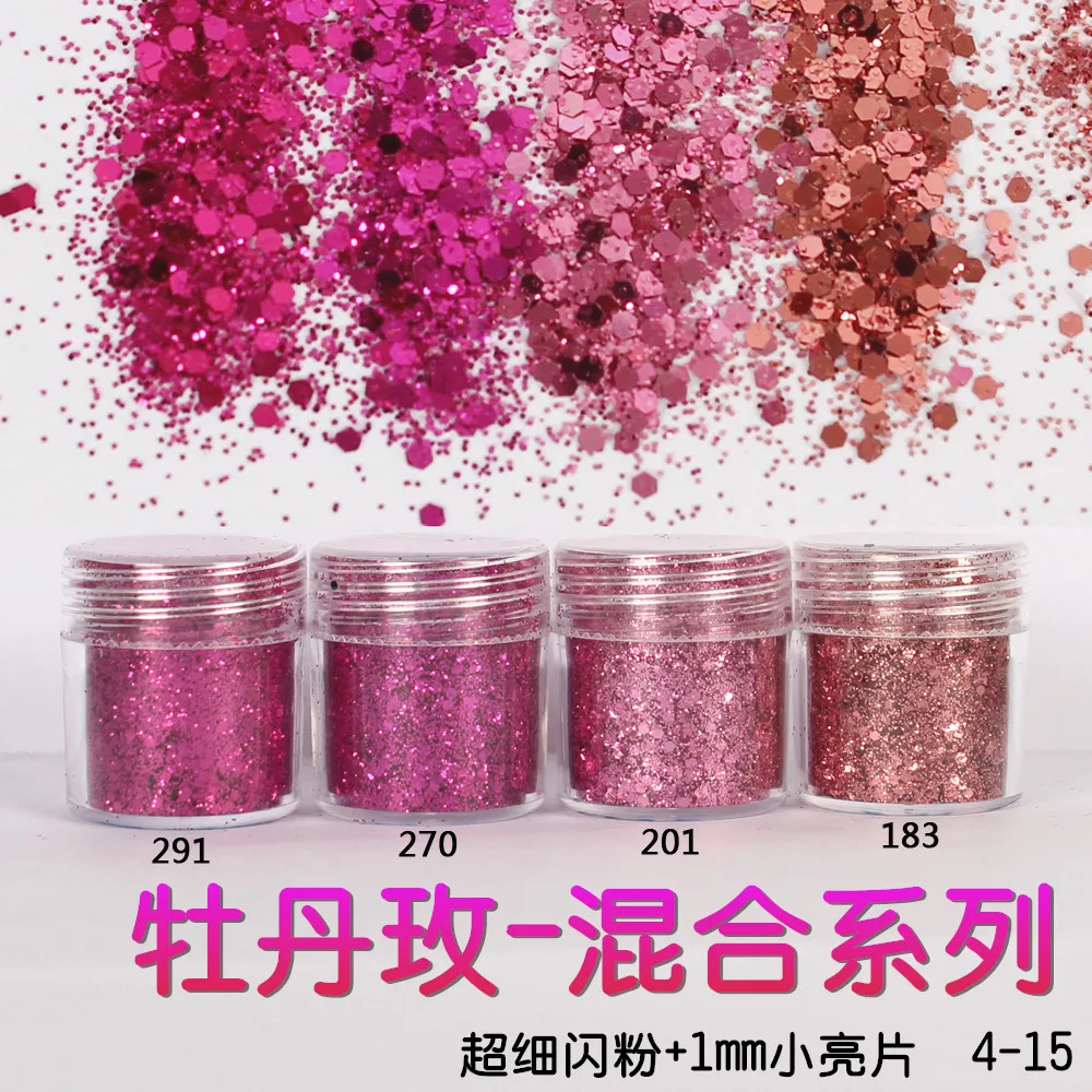 BearPaw 10 мл 3D нейл-арта украшения 4/5 шт./компл. Волшебные блестящие ногтей хлопья смесь блестки порошок серебристый неправильной формы блестки для маникюра - Цвет: 4-15