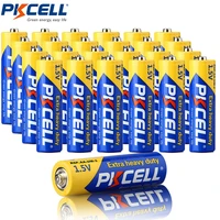 pkcell 24pcs 1 5v r6p aa batteries super heavy duty battery 2a single use dry battery