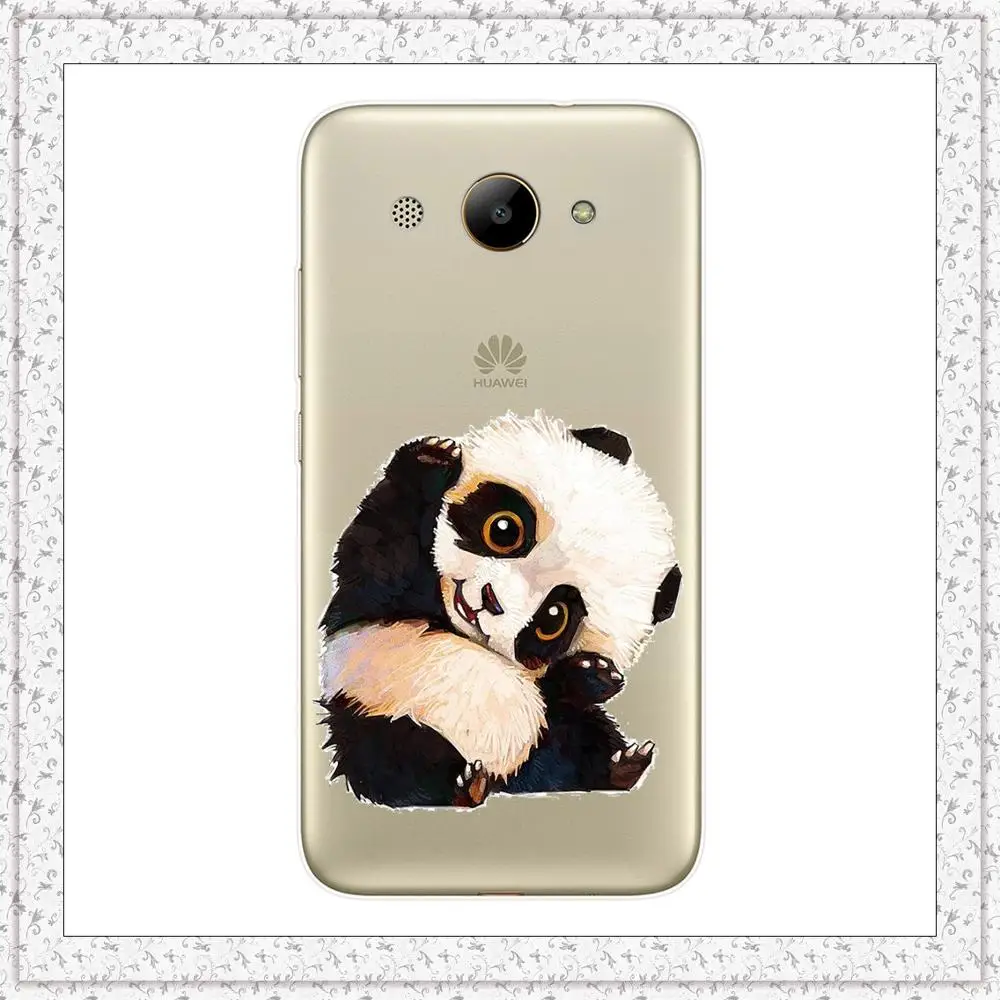 panda Для huawei Y3, мягкий силиконовый чехол с принтом милых животных, кошек, чехол для телефона, чехол для huawei Y 3, Fundas Coque, бампер, чехол - Цвет: panda