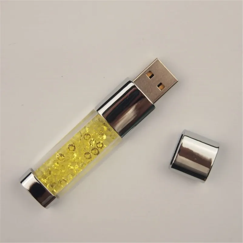Модный кристалл USB 2 0 флэш накопитель память подарок алмазный ключ карта 64 ГБ 32 16 8