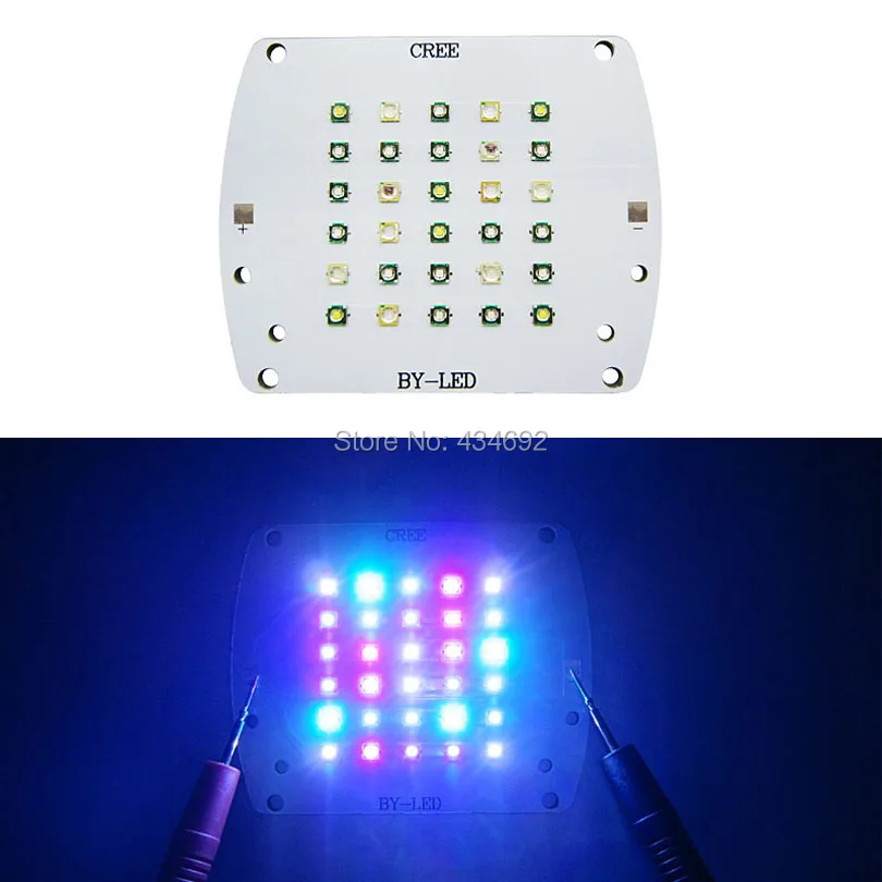 100 Вт Cree XPE XP E 450nm Королевский Синий + 470NM 7000 К Белый Epileds 430NM UV 490NMM Голубой 660nm Красный
