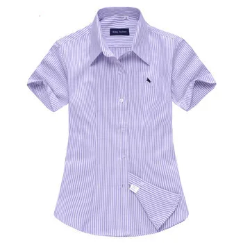 Brand New 2015 Blouses Short Sleeve Summer Cotton Woman Polo Shirts XXXL Plus Size Women Tops Blusa Camisa Ladies Ropa Mujer C5 |
