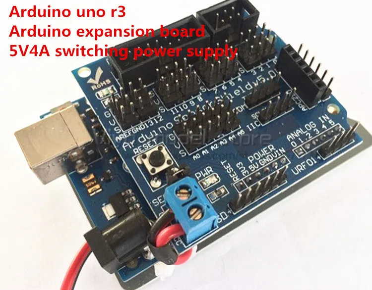 4 DOF 6 система управления роботом Arduino uno r3 Плата расширения для 5V4A импульсный