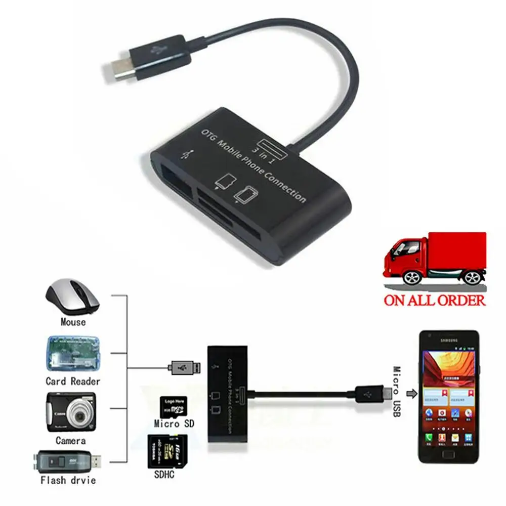 Micro USB SD SDHC TF кардридер 2 0 для телефонов Samsung Galaxy S7 S6 edge S5 S4 S3 S2 Note 5 4 3 Android |