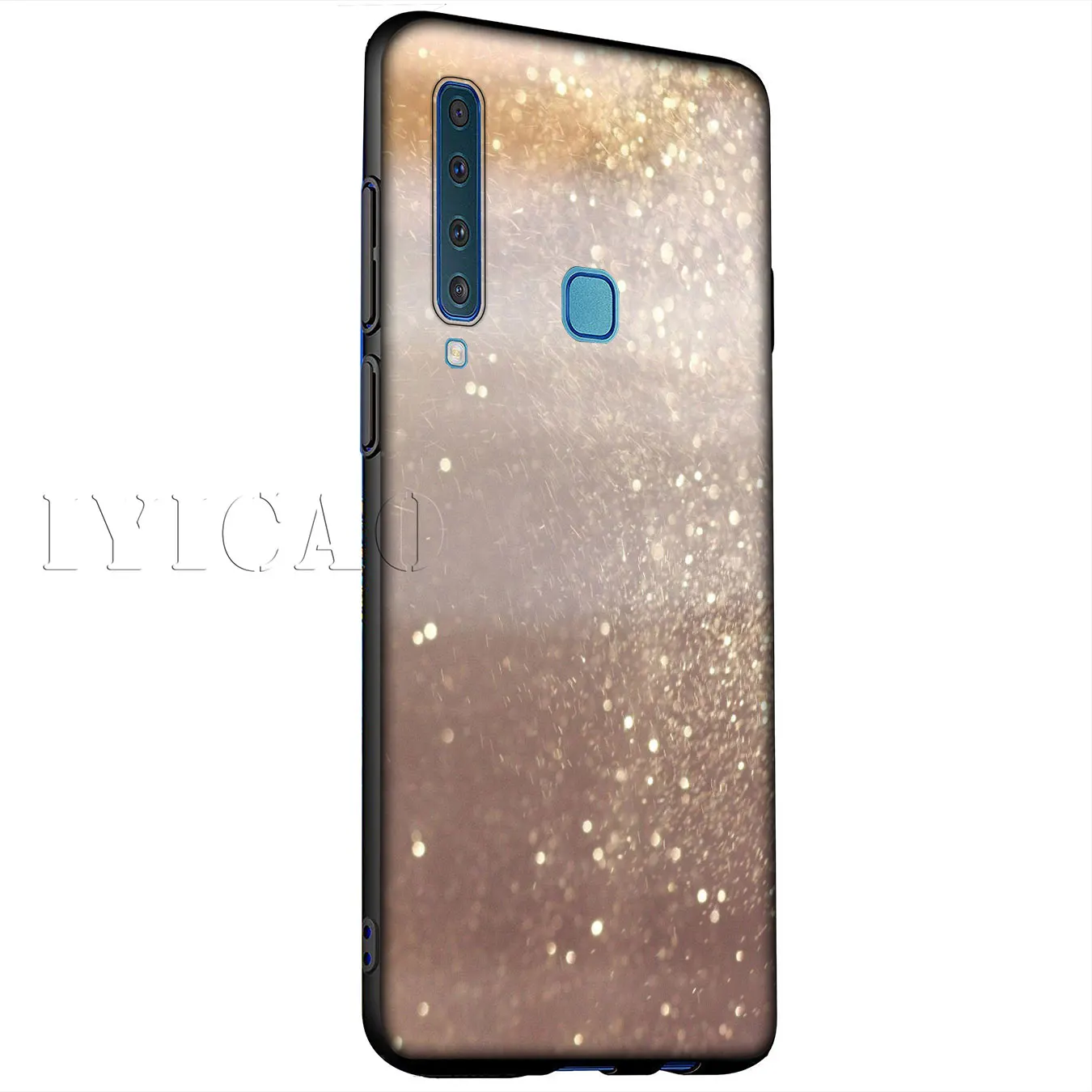 IYICAO Gold Pink rose Glitter Dust Silicone Soft Case for Samsung Galaxy A6 Plus A9 A8 A7 2018 A3 A5 2016 2017 Note 9 8 |