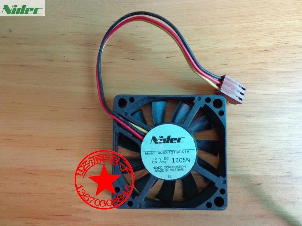 Для Nidec 5010 D05X 12TS2 DC 12V 0.06A 3 провода для foxconn PK5411B7N0TD2 охлаждающий вентилятор|5010 fan|fan