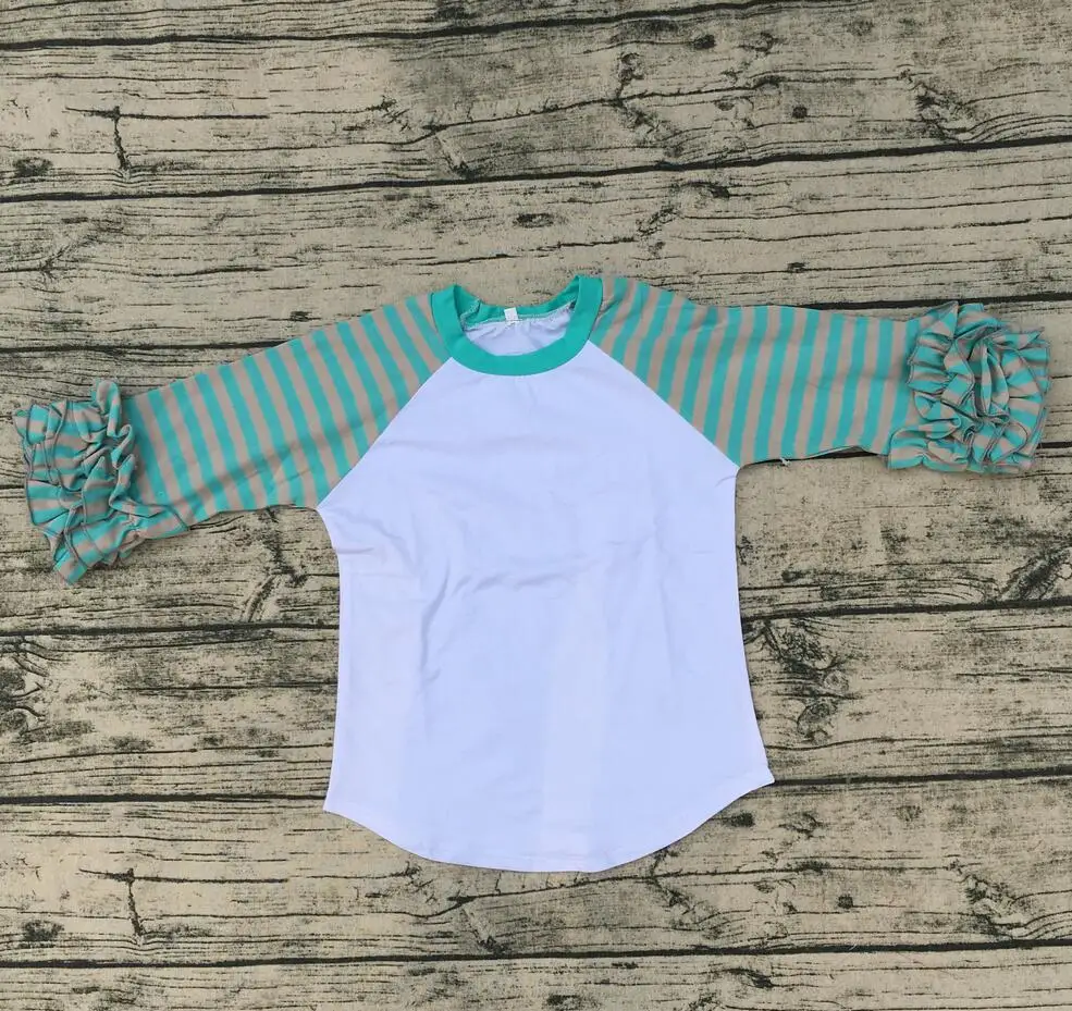 Бутик детской одежды Зеленый в полоску для малышей реглан рубашки дети