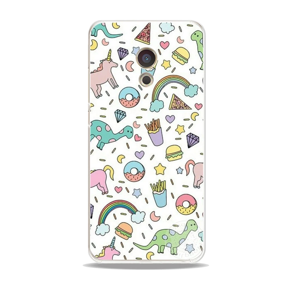 HAMEINUO милый Единорог динозавр Радуга чехол для телефона Meizu M5 M5S M6 M2 M3 M3S MX4 MX5 MX6 PRO 6 5 U10 U20 note plus|case for meizu|phone casescase