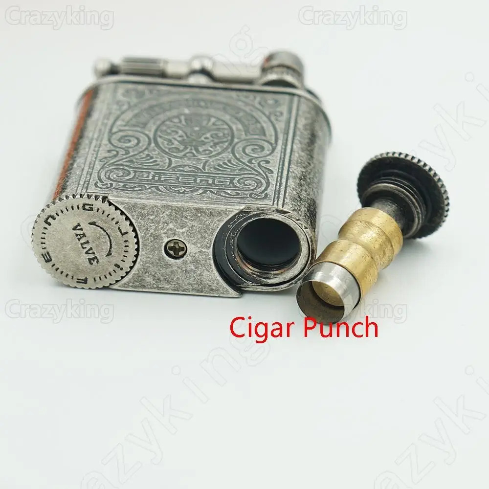 Винтажный серебристый/воодушевленный Медный 2 фонарик струйный пламенный