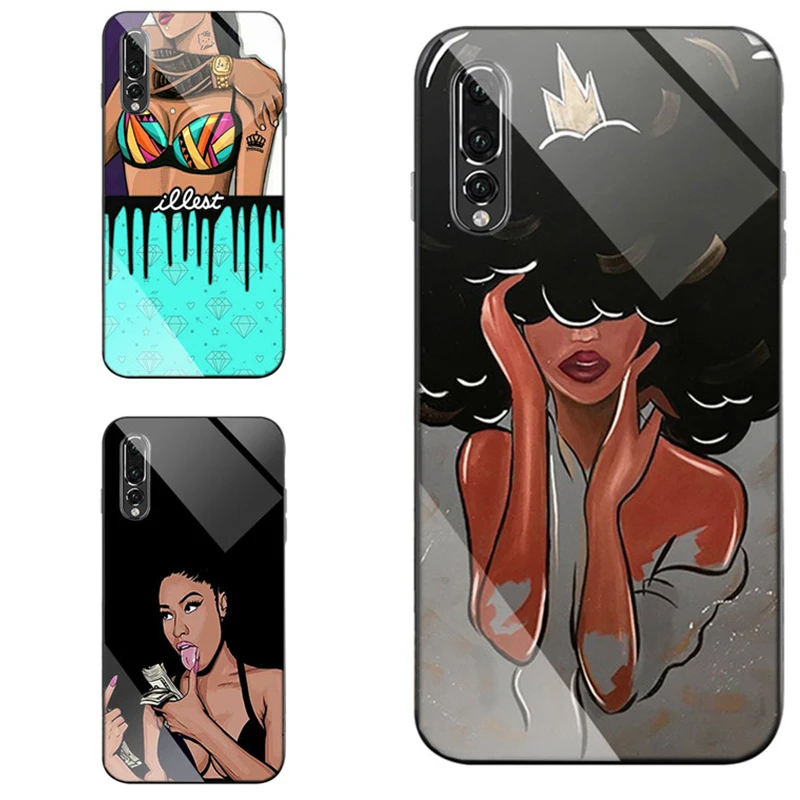 Luxury Cute interesting Phone Case For huawei p30lite mate20 pro P20 Clear glass Soft Back Cover Huawei nova3i 4 celular |