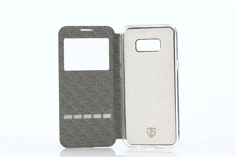 Smart view окно кожа откидная крышка case для samsung s8 плюс s5 s6 s7 край сна проснись просмотр