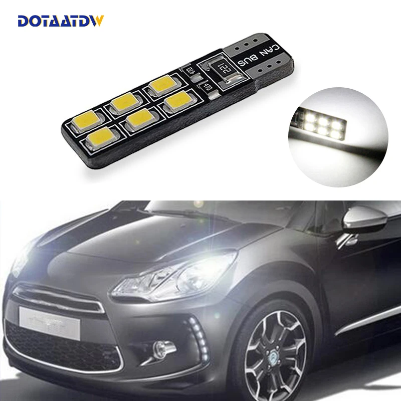 DOTAATDW 1x Canbus T10 W5W 168 194 светодиодный Клин светильник нет ошибок для Citroen C4 C5 C3 Grand Picasso