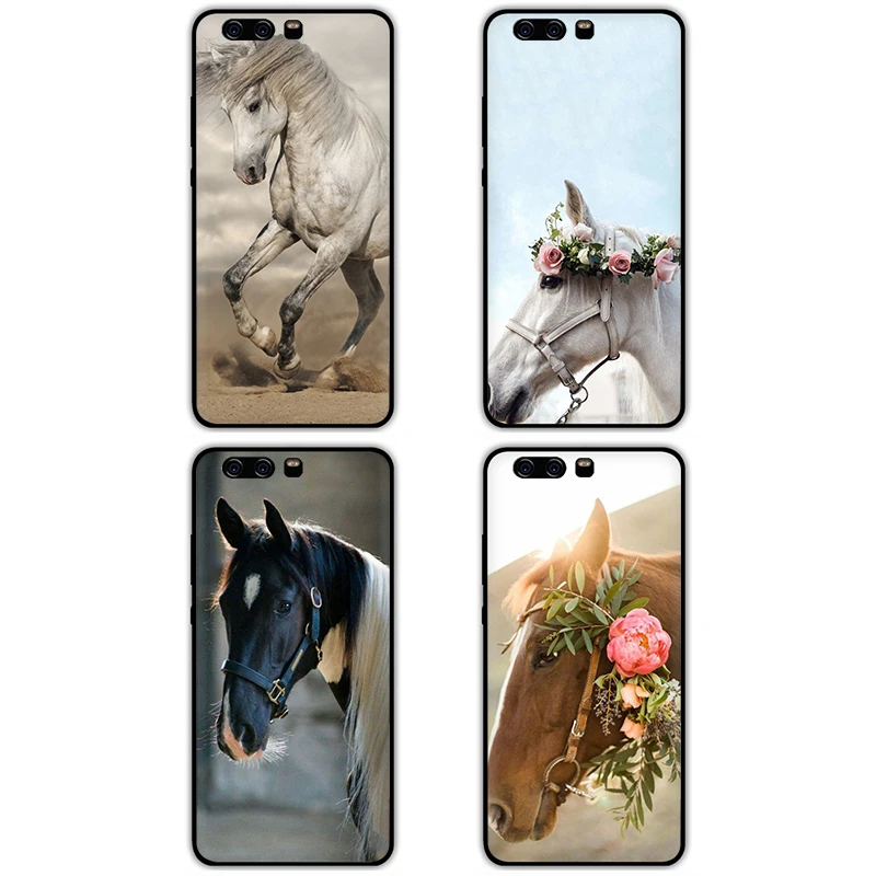 horse soft silicone phone cover for Huawei P8 P9 Lite Mini P10 P20 P30 Lite Pro P Smart Z Plus