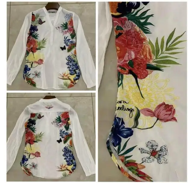 3 xs-xXl Испанская deg Tide печатная открытая блузка несколько стилей новая - Цвет: 3 xs-xXl