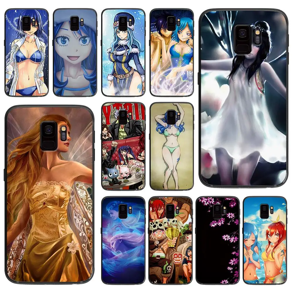 Мягкий чехол для телефона Juvia Fairy Tail samsung Galaxy S6 S7 S8 S9 S10e Plus Note 8 9 черный силиконовый