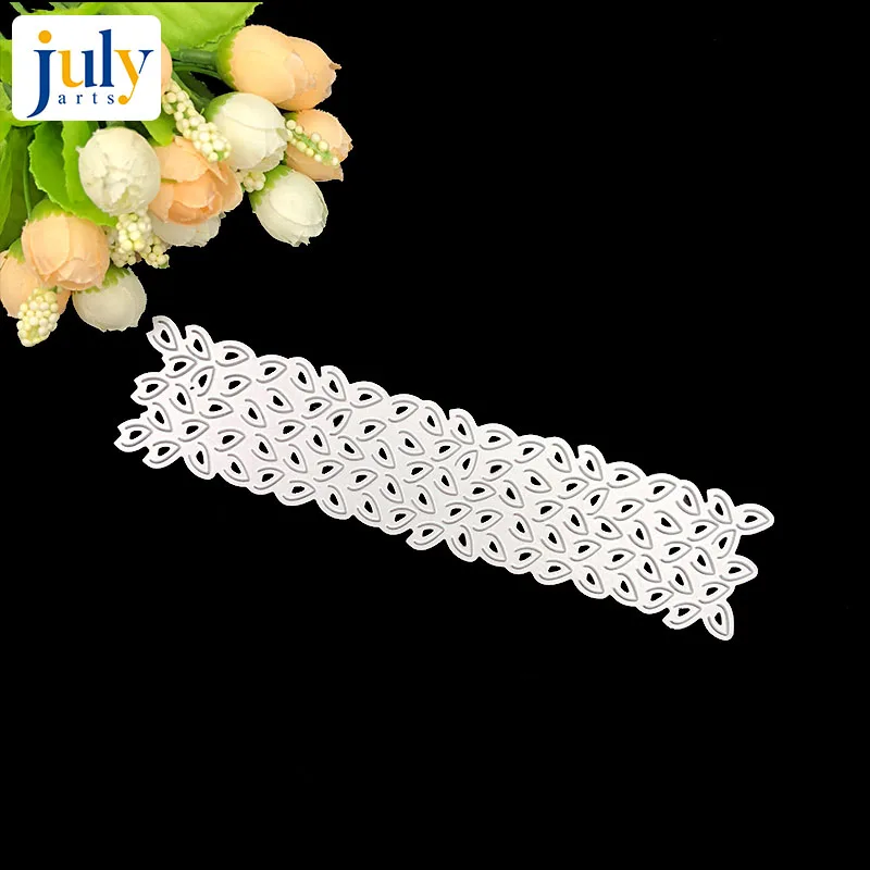 Julyarts Весенние листья полые режущие штампы металлический фотоальбом шаблон