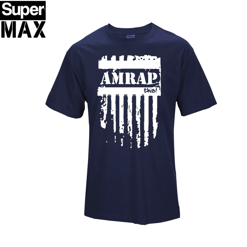 Zilinglan AM0112A Мода модные Amrap футболки Для мужчин This! для кроссфита человек футболка Повседневное круглым вырезом Для мужчин s Топы короткий рукав Футболка для мужчин - Цвет: NAV