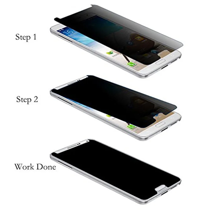 Закаленное защитное стекло для Note 5 4 3 ЖК экрана с защитой от шпионов Защитная