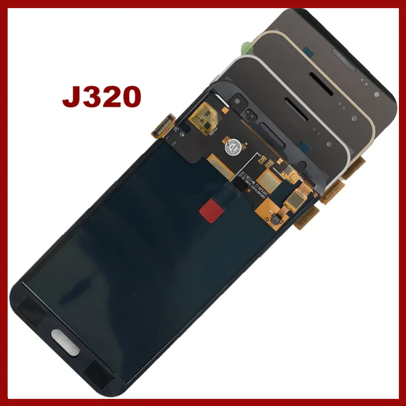 Можно регулировать яркость J320 LCD для SAMSUNG J3 2016 J320A J320F J320FN ЖК дисплей с кодирующий