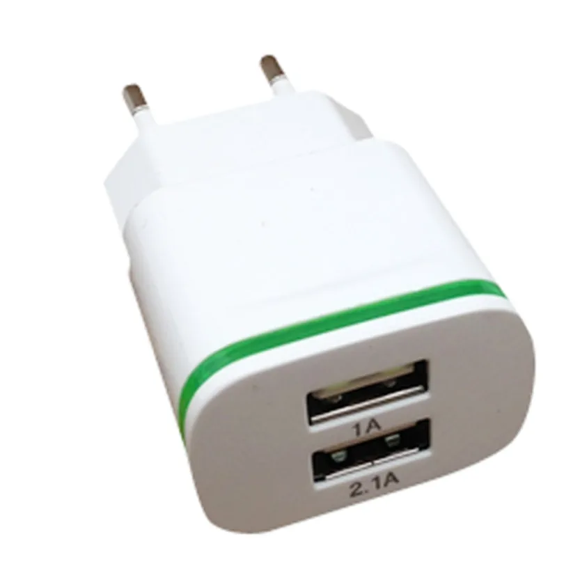 2.0A/1.0A Wall Charger Mini Dual Ports USB LED Light Fast Charging Power Adapter DEC 07 | Мобильные телефоны и аксессуары