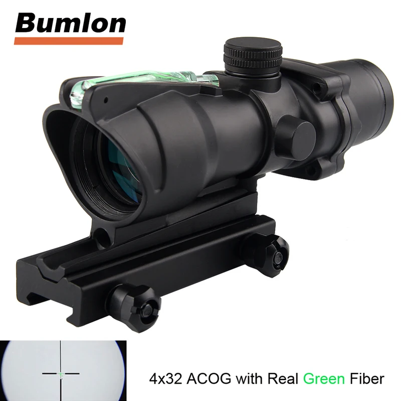 Охотничий Оптический Прицел ACOG 4X32 оптический прицел из настоящего волокна с