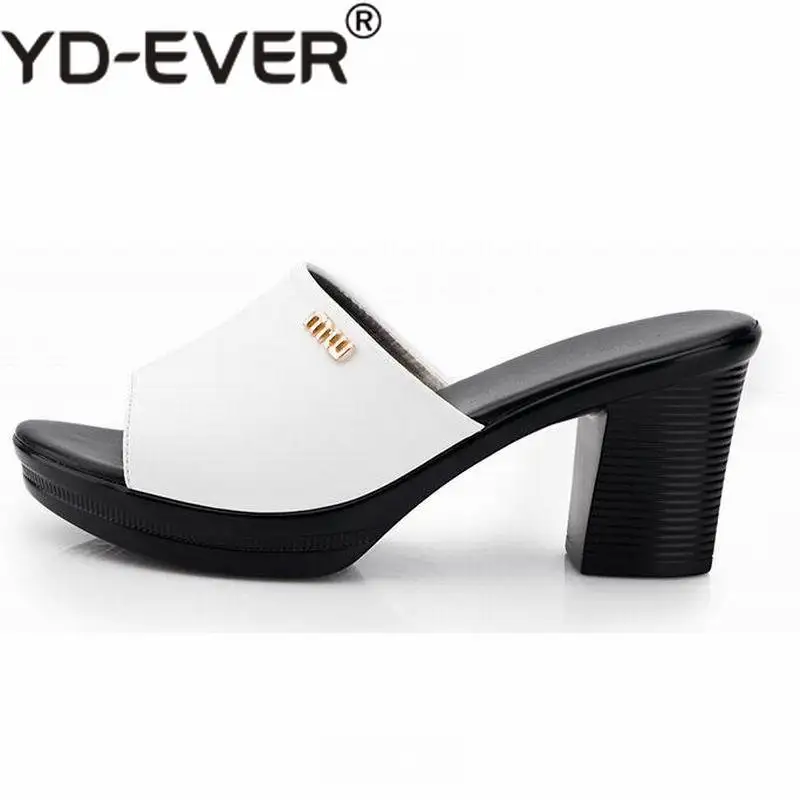 YD-EVER женские пикантные сабо на высоком каблуке летние платформе с открытым