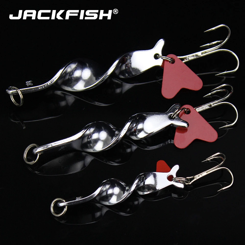 JACKFISH 10 г 14 21 28 вращающаяся металлическая блесна ложка рыболовная приманка