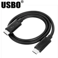 high quality black 0 5m 1 0m 2 0m usb3 1 type c data line high speed usb c thunderbolt 3 male to male transfer cable 40gbps