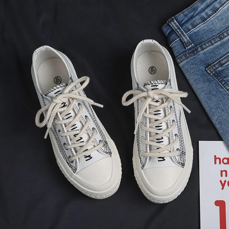 Женская обувь 2018 новая белая парусиновая весенне-летняя повседневная женские