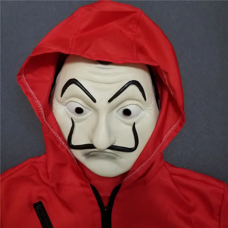 Вечерние Маски для косплея на Хеллоуин из фильма «Salvador Dali», «Money Heist The House Of paper», «La Casa De Papel», карнавальный костюм+ маска для лица