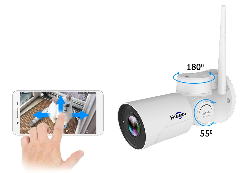 1080P IP камера wifi PTZ 4X Zoom 2MP скоростная купольная камера видеонаблюдения проект ночного видения Открытый водонепроницаемый IP66 IRCUT P2P Hiseeu