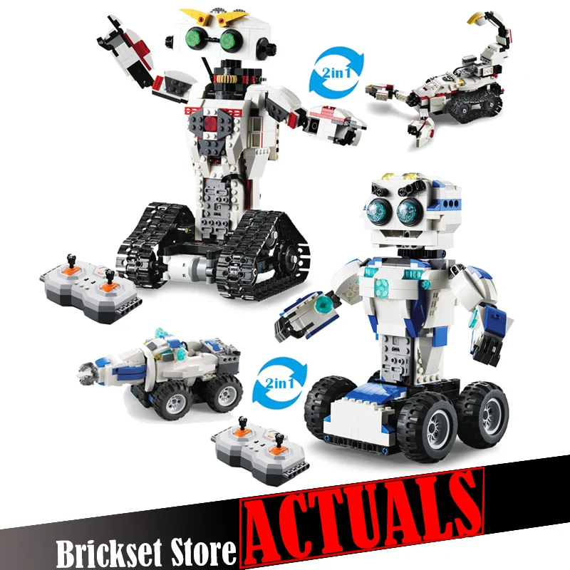 Technic Space Robot пульт дистанционного управления 2в1 Creator строительные блоки кирпичи DIY игрушки для детей совместимы