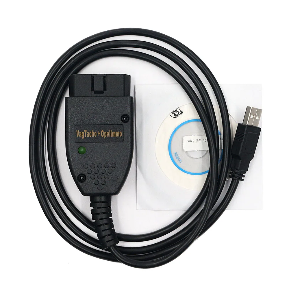 Vag Tacho 3,01 USB автомобильный диагностический кабель VAGTACHO 3,01 OBD2 OBD адаптер изменение одометра Пробег для Opel Подушка безопасности immo Pin код