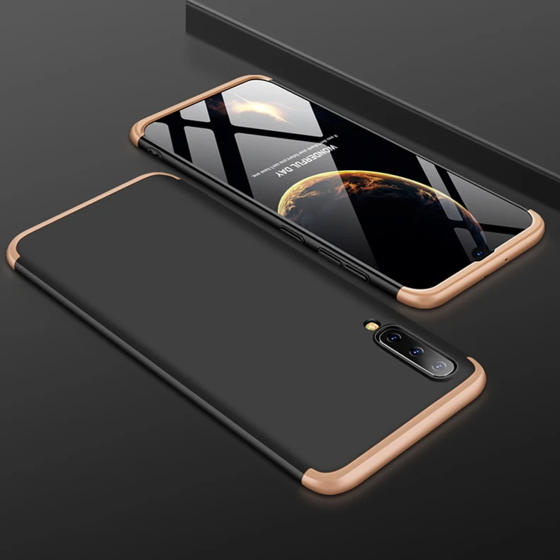 3-в-1 чехол-накладка для samsung Galaxy A10 A20 A30 A40 A50 A70 ПК Жесткий матовый чехол-гибрид для телефона чехол-Броня с защитной оболочки Coque