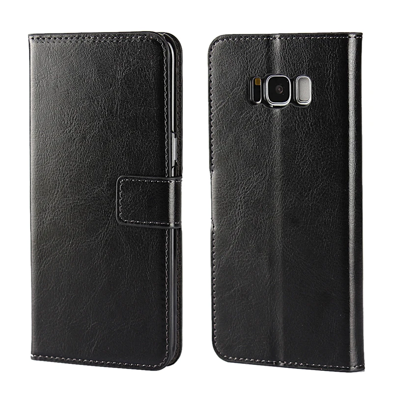 Luxury Leather Flip Cover For Samsuang Galaxy S8 S8Plus Vintage Wallet With Card Pocket S8+ 5.8 6.2 | Мобильные телефоны и