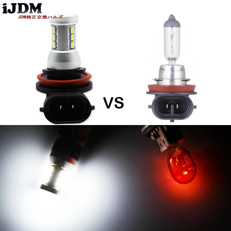 2 шт. желтый 144 SMD высокомощный светодиодный H11 H8 H9 (H16 JP) лампы для противотуманных