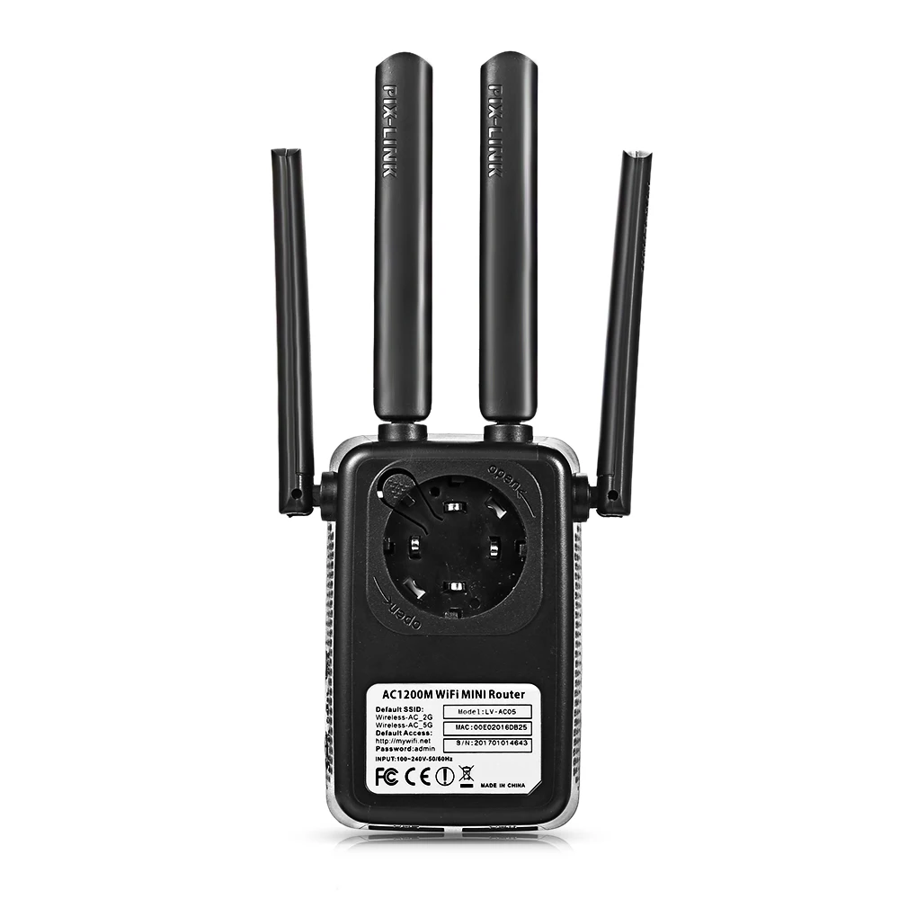 Pixlink LV ac05 Wi Fi Range Extender четыре антенны 1200 м 2.4 ГГц/5 ГГц двухдиапазонный Беспроводной