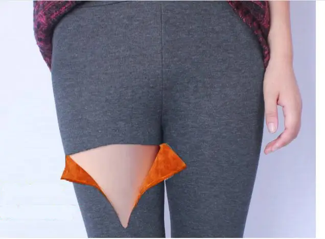 Dark gray Зимние плотные леггинсы, большие размеры XL-6XL, эластичные мягкие женские черные леггинсы, подходящие ко всему размера плюс, хлопковые плотные Мягкие штаны - Цвет: Dark gray