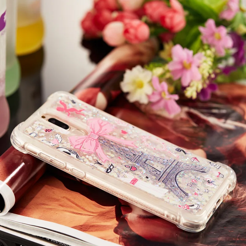 Luxury Glitter Liquid Sand Quicksand Soft TPU Silicone Phone Cover Shell Funda for Huawei P8 Lite 2017 P10 Mate 10 Pro Case |