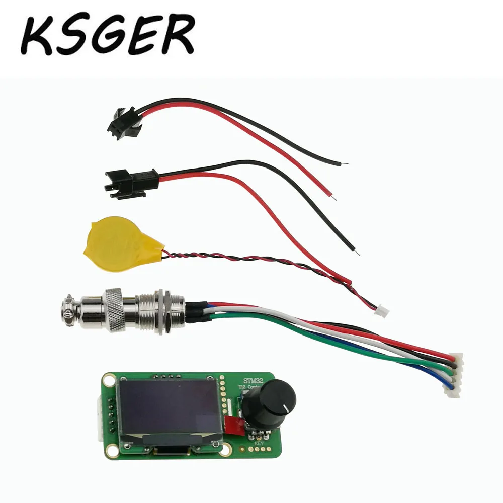 KSGER V2.1S цифровой STM32 OLED 1,3 Размер экрана T12 регулятор температуры батареи 5 ядерный силиконовый провод 9501 набор паяльных ручек
