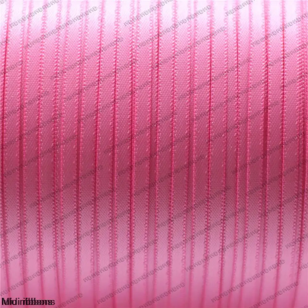 500 ярдов/рулон 3 мм Двусторонняя сатиновая однотонные ленты атласная лента DIY