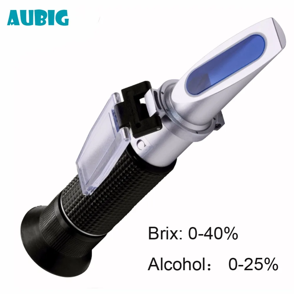 AUBIG Спирт рефрактометр сахар вино концентрация метр Densimeter 0 25% 40% БРИКС виноград VDP