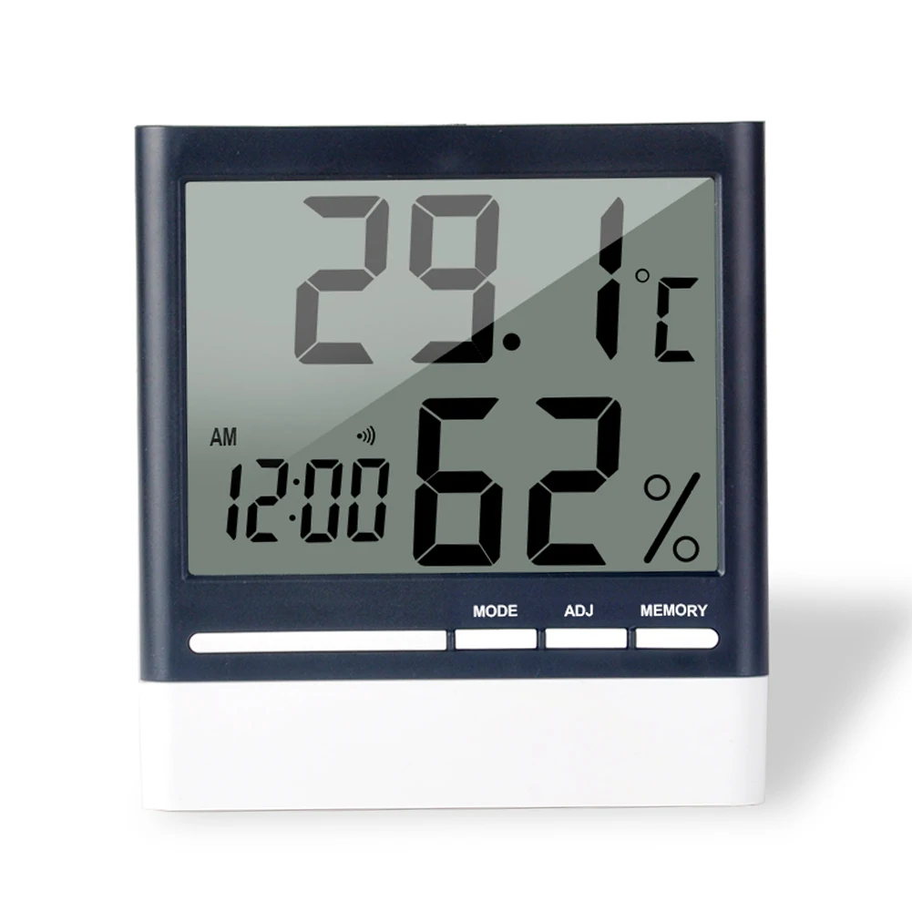 Humidity LCD Display Hygrometer Thermometer Alarm Temperature Monitor Date Digital Multifunction Sensor Indoor Large Screen | Инструменты